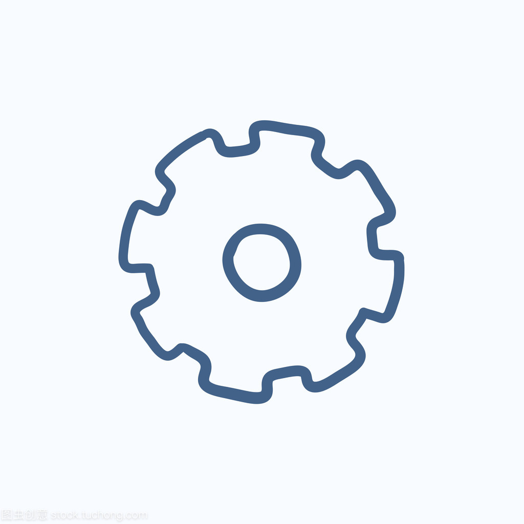 齿轮素描图标 工业时代的机械美学