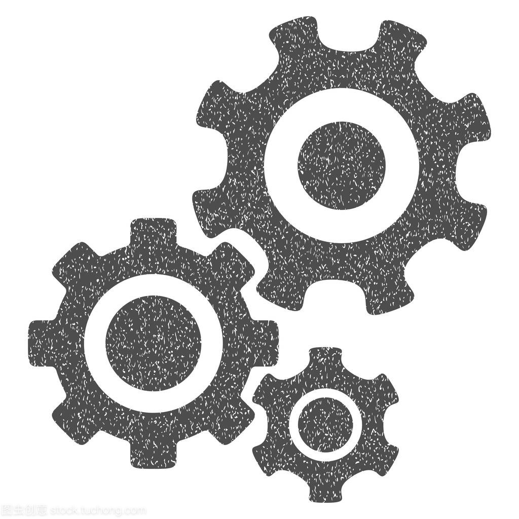 齿轮机制肌理质感图标 链轮的艺术与技术融合