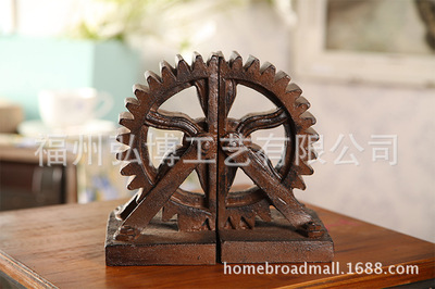 工业复古与欧式优雅的融合 弘博美居树脂齿轮书立